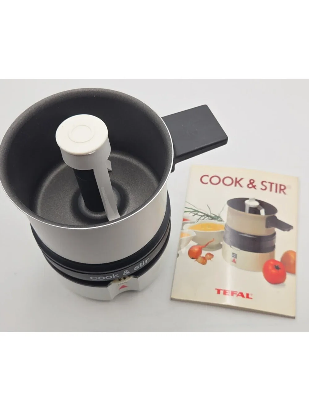 Vintage Tefal Cook & Stir 1L Electric Self-Stirring Saucepan w/ Manual
